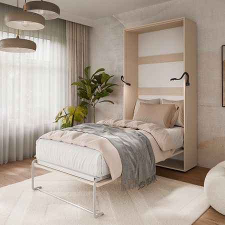 Półkotapczan pionowy rozkładany VERTO 90x200 składany w szafę - Kaszmir