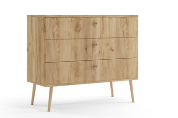 Komoda MELI z szufladami skandynawska - kolor Dąb craft