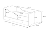 Łóżko dziecięce pojedyncze ANNA 140x70 z szufladą - Słonik