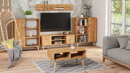 Szafka RTV Focus 135 cm dąb złoty craft