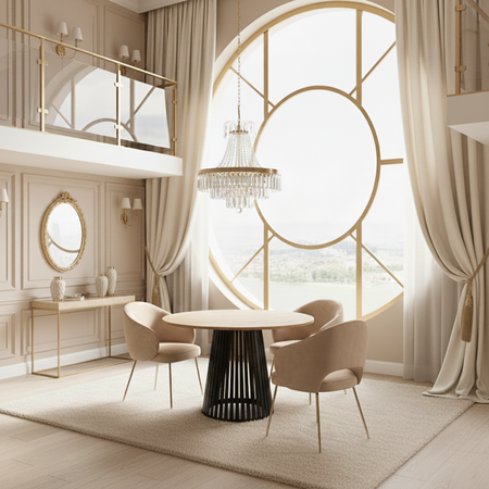 Stół okrągły VELORE 100 cm - Dąb Craft