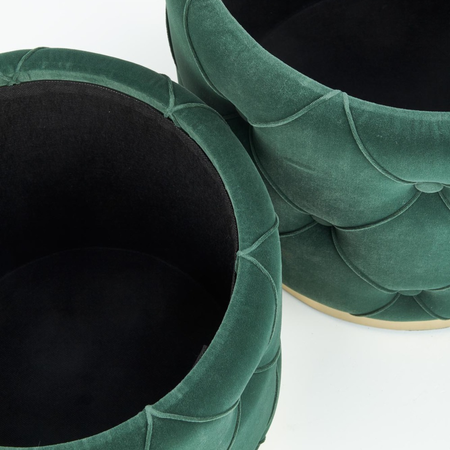 Zestaw 2 puf ELEY - Zielony