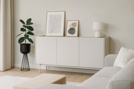 Komoda COLETTE 144 cm - Kaszmir / Dąb Linea