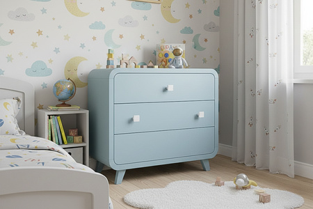 Drewniany uchwyt meblowy LUI 4 kwadrat - Biały