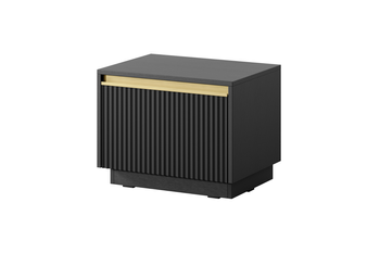 Stolik nocny PRESTIGE 54 cm - Czarny / Złoty