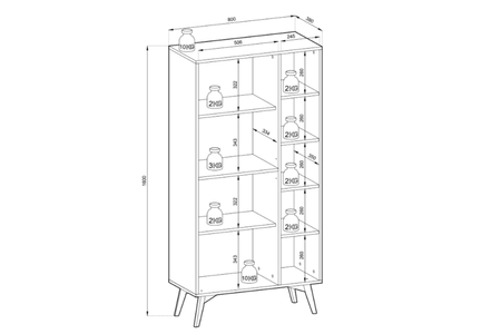 Regał VINORA 80 cm - Beż Piaskowy
