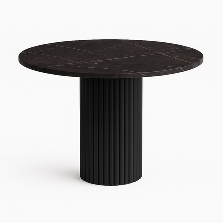 Stół okrągły VENTI 100 cm - Czarny Marmur