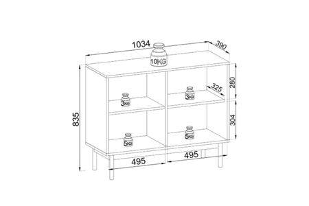 Komoda SILEN 104 cm - Kaszmir