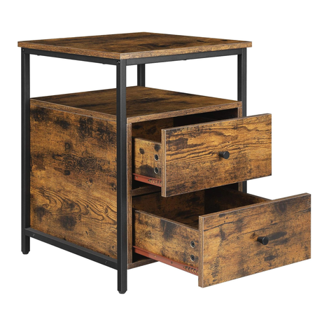 Stolik szafka RUSSELL 4  - Ciemny brąz