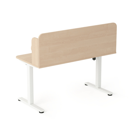 Biurko elektryczne ELISS 4 dziecięce 100x65 cm z nadstawką - Brzoza / Biały