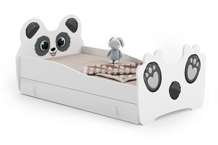Łóżko dziecięce ANIMALS 140x70 z szufladą - Panda