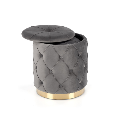 Zestaw 2 puf ELEY - Popielaty