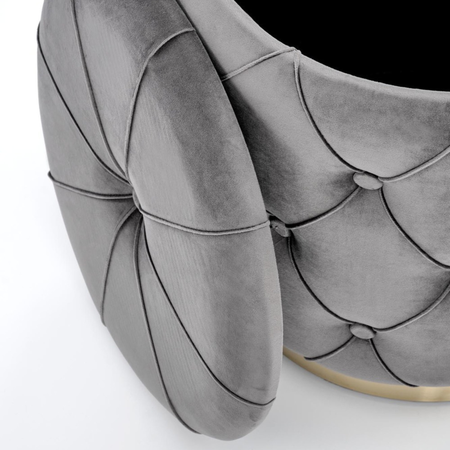 Zestaw 2 puf ELEY - Popielaty