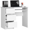 Biurko komputerowe 3 szuflady lewostronne 90 cm  - kolor  Biały