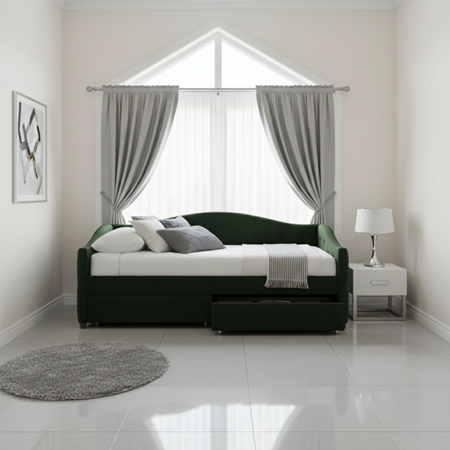 Łóżko LENORIA 90x200 cm - Zielony