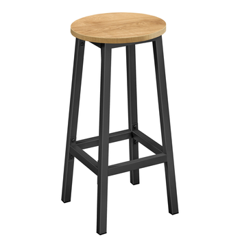Taboret barowy NORDEN - Dąb / Nogi czarne