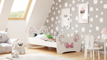 Łóżko dziecięce Pink Cat 140x70