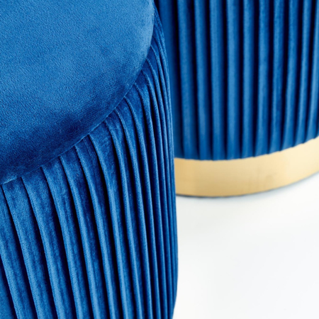 Zestaw 2 puf MARINE - Granatowy