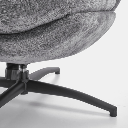 Fotel AMARO z podnóżkiem funkcja kołyski - Szary