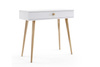 Konsola MELI z szufladą skandynawska boho - kolor Biały