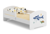 Łóżko dziecięce LUK 160x80 barierka grafika - Rekin