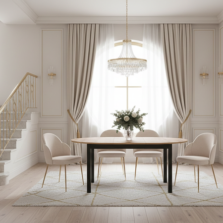 Stół okrągły RAMES 102 cm - Dąb Artisan