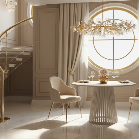 Stół okrągły VELORE 75 cm - Kaszmir