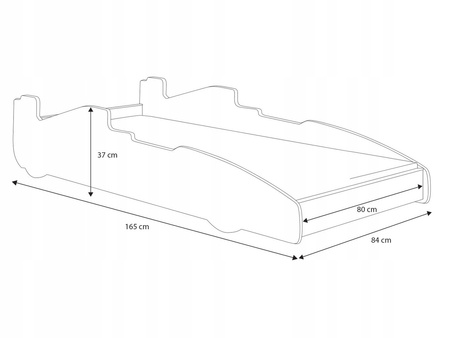 Łóżko dziecięce FORMUŁA 160 x 80 cm