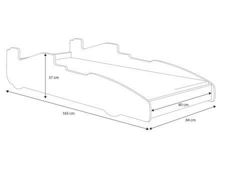 Łóżko dziecięce FORMUŁA 160x80 cm