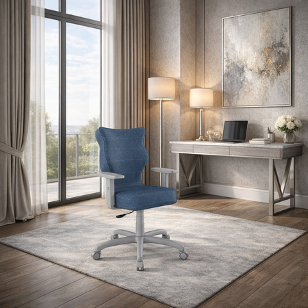 Krzesło obrotowe PRESTIO 6 - Granatowe / Noga Szara