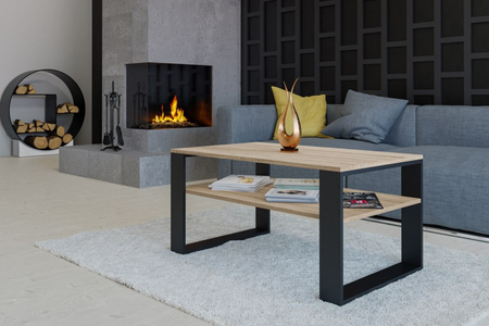 Stolik kawowy Ława MODI - Dąb Sonoma / Czarny