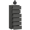 Komoda 40 cm 6 szuflad - Grafit Szary