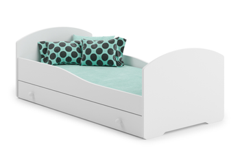 Łóżko dziecięce LUK 140x70 szuflada - Biały