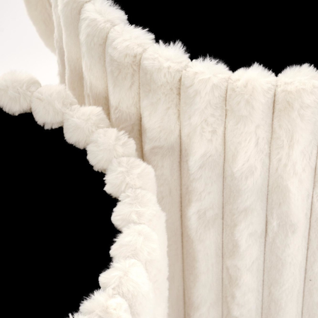 Zestaw 2 puf MIRELLA - Kremowy 