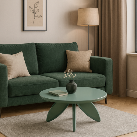 Stolik kawowy RAYA okrągły - Miętowy