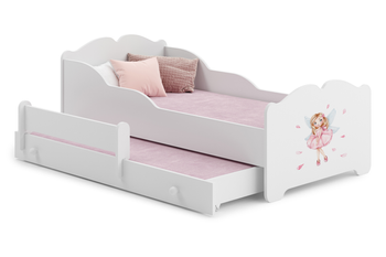 Łóżko podwójne ANNA II 160x80 - Dziewczynka ze skrzydełkami