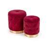 Zestaw 2 puf ELEY - Bordowy