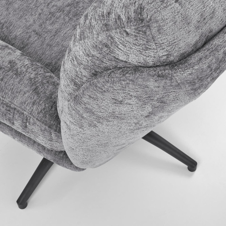 Fotel AMARO z podnóżkiem funkcja kołyski - Szary