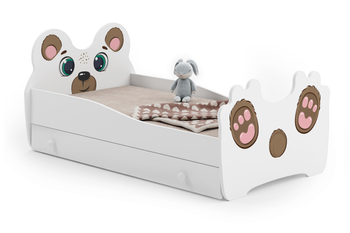 Łóżko dziecięce ANIMALS 160x80 z szufladą - Teddy Bear