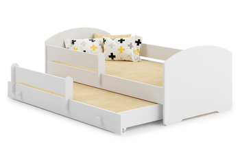 Łóżko dziecięce podwójne wysuwane LUK II 160x80 - Biały