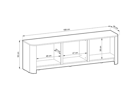 Szafka RTV BALI 168 cm - Dąb Vicenza