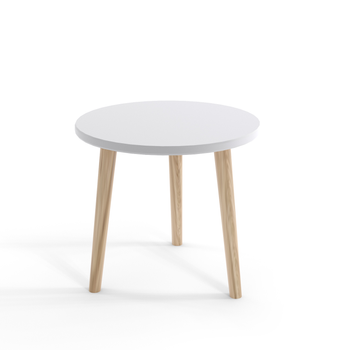 Stolik kawowy MELI okrągły skandynawski - kolor Biały