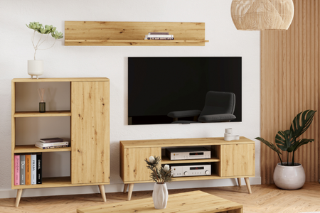 Półka SHELF ścienna wisząca 100 cm - Dąb Artisan