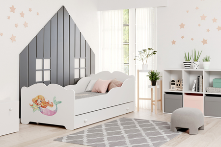Łóżko pojedyncze ANNA 160x80 z szufladą - Syrenka