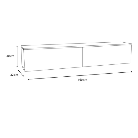 Szafka RTV NICOLE 160 cm - Dąb Craft