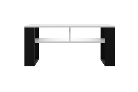 Stolik kawowy Ława MODI dwie półki - Biały / Czarny