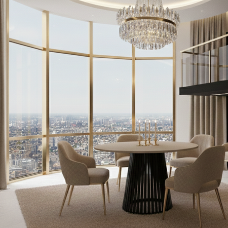 Stół okrągły VELORE 100 cm - Kaszmir