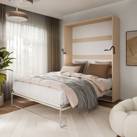 Półkotapczan pionowy rozkładany VERTO 160x200 składany w szafę - Kaszmir