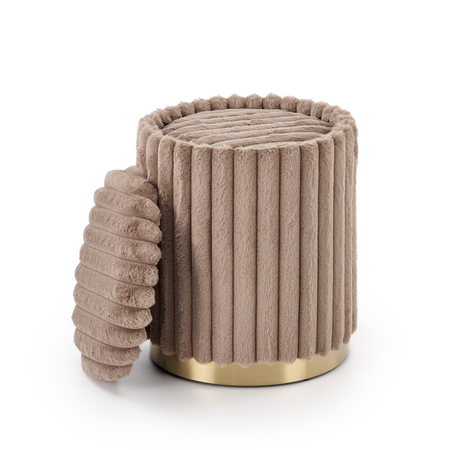 Zestaw 2 puf MIRELLA - Cappuccino