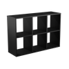 Regał otwarty Kostka 2x3 - czarny